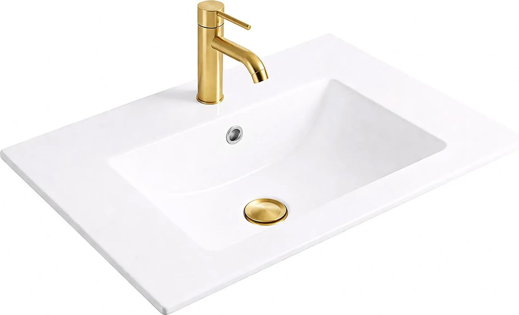 Rea Dafne 75 umývadlo, 76 x 47 cm, biela, REA-U0040