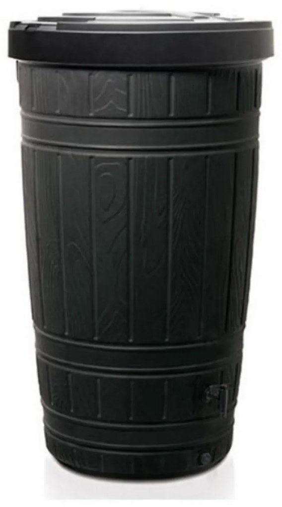 Barel 265l UH na dažď.vodu +veko čierny/bez podstavca, bez ventilu /