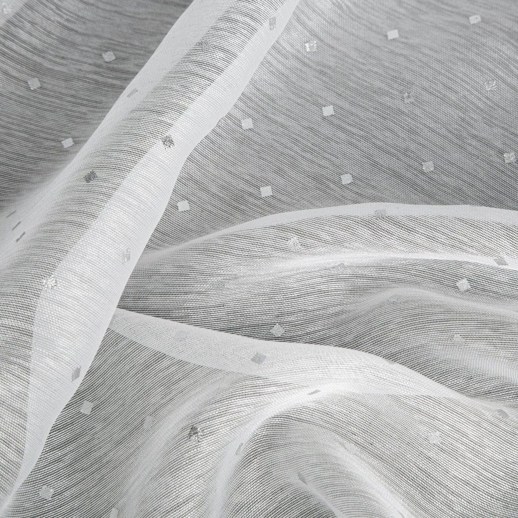 ZÁCLONA NA KRÚŽKOCH SIBEL 300X160 CM BIELA