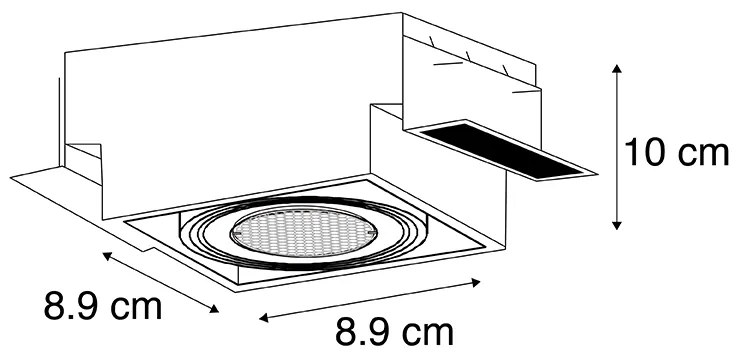 Sada 6 zapustených bodových svetiel čierna nastaviteľná bezrámiková - Oneon Honey