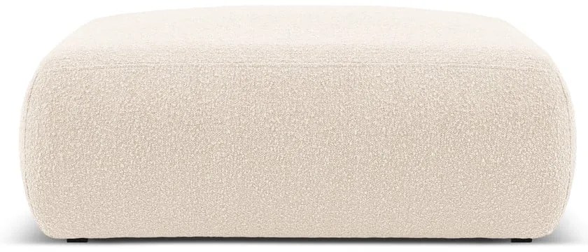Béžový taburet z textílie bouclé Molino – Micadoni Home