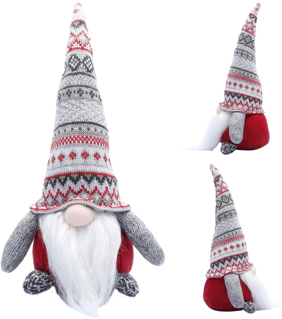 Tutumi Tutumi, vianočný škriatok 33cm YX065, šedá, CHR-09643