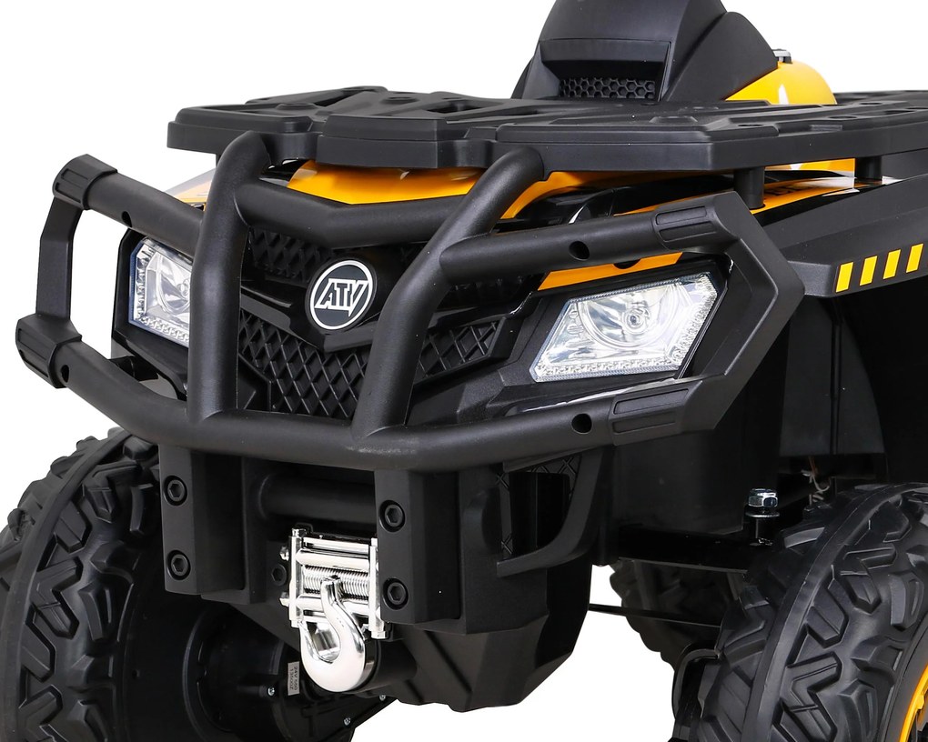 Ramiz Štvorkolka XT-Speed pre deti žltá + pohon 4x4 + EVA kolesá + pomalý štart + MP3 rádio + LED