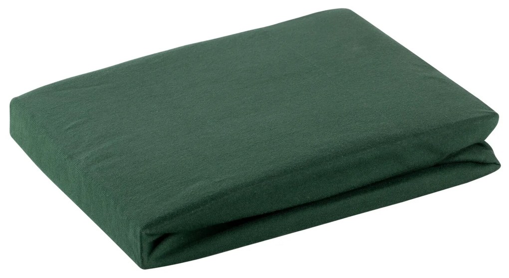 JERSEY PRESTIERADLO 160X200 CM, VÝŠKA 30 CM TMAVOZELENÉ