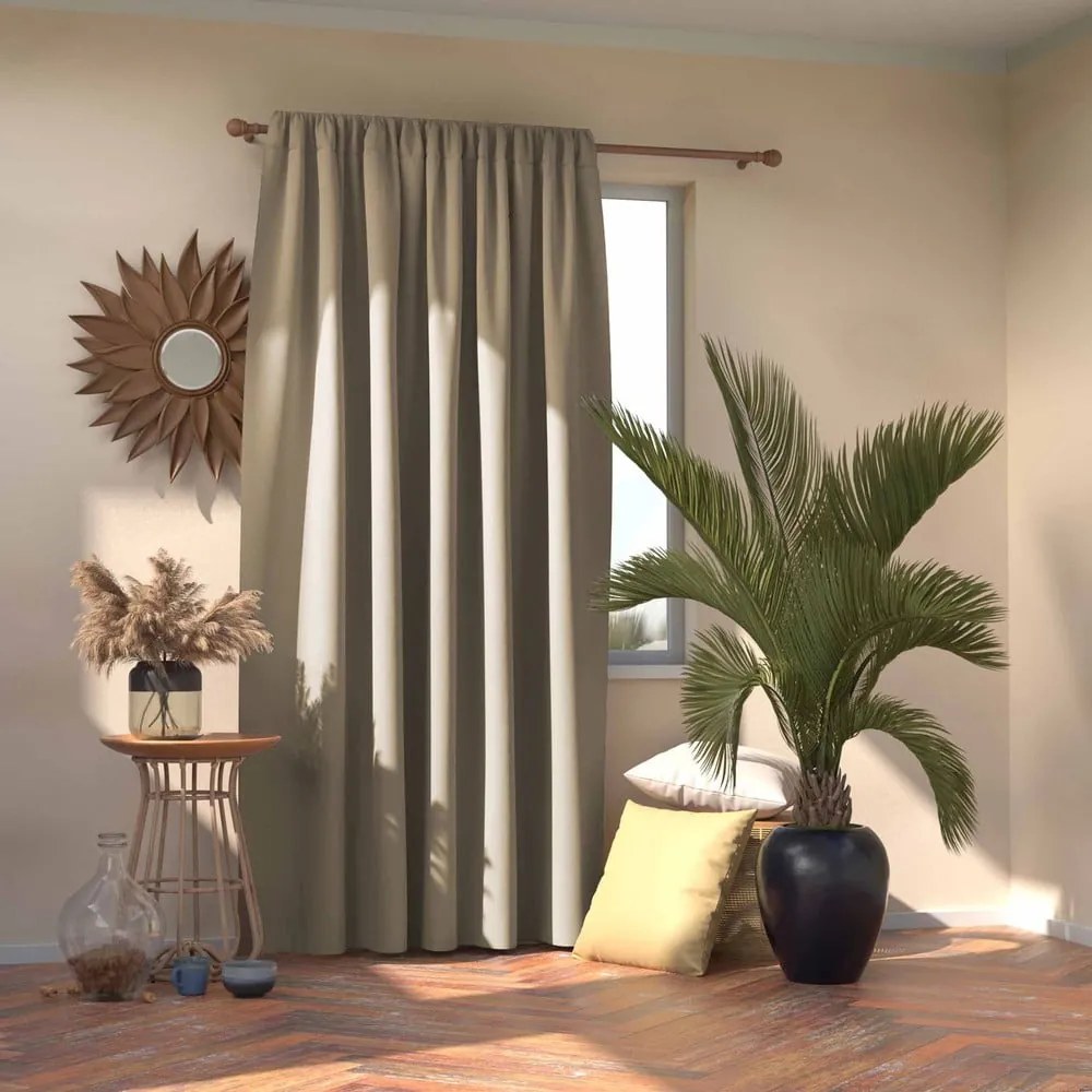 Zatemňovací termo záves taupe 140x270 cm Pleat – Restilo