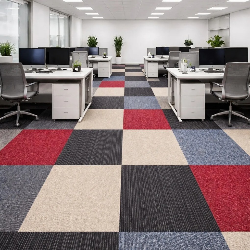 Kobercový štvorec Sonar 4477 antracit 50 x 50 cm, chodba / predsieň, Balta