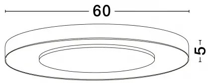 LED stmievateľné čierno-biele moderné stropné svietidlo Pada 60