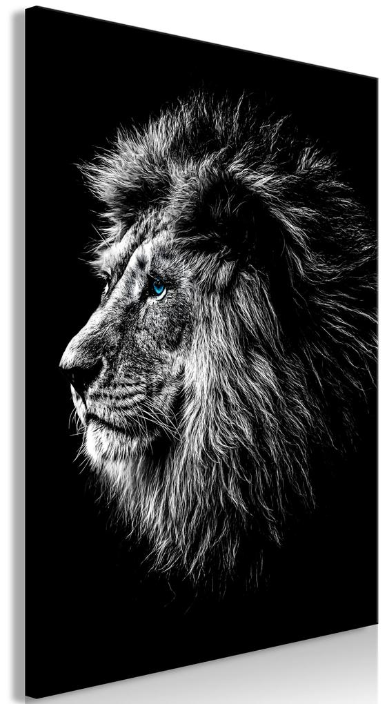 Artgeist Obraz - Blue-eyed Lion (1 Part) Vertical Veľkosť: 20x30, Verzia: Na talianskom plátne