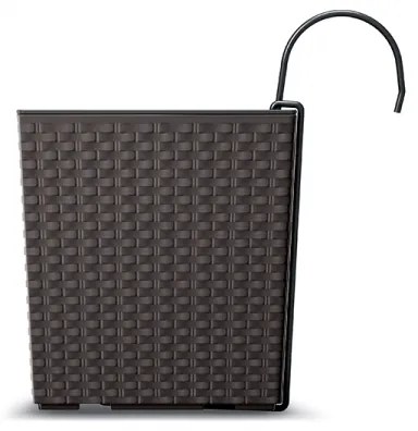 Plastový balkónový kvetináč DRC600W 58 cm - biela