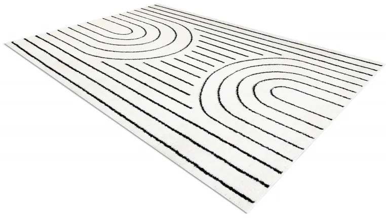 Kusový koberec Mode 8494 geometric cream/black, 160x220, biela, čiernobiela, chodba / predsieň, Dywany Łuszczów