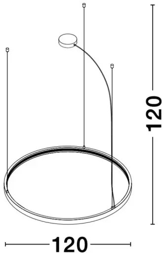 Dizajnový LED luster Loop 02