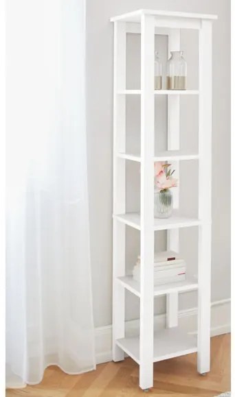 LIVARNO LIVING Regál vo vidieckom dizajne s 5 priehradkami Stockholm, biela farba (100321381)