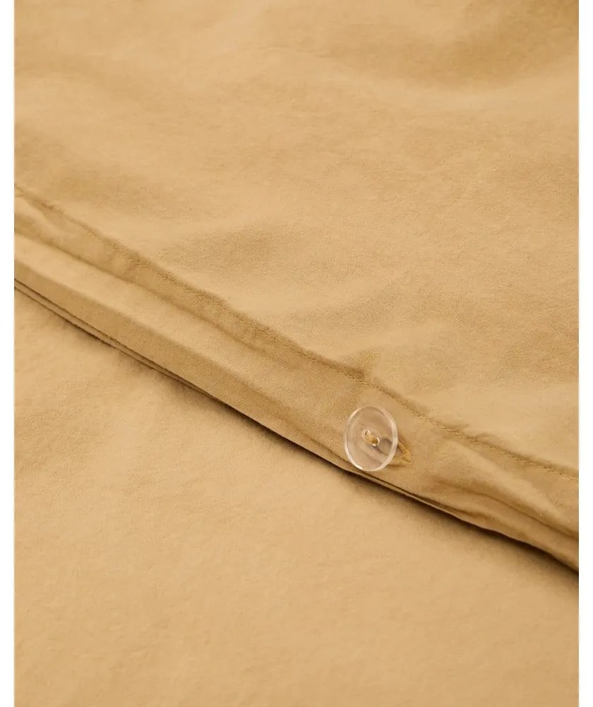 Obliečky na dvojlôžko/predĺžené z bavlneného perkálu v horčicovej farbe 260x240 cm Sifinia – Kave Home