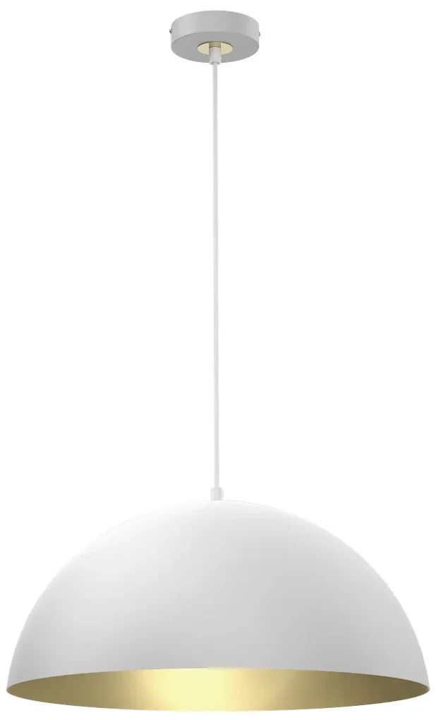 Závesné svietidlo Beta, 1x zlaté/biele kovové tienidlo, (fi 35cm), w/g