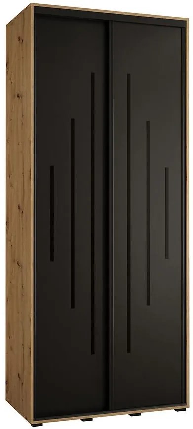 Skriňa 45 Canaris 12 120 artisan/čierna/čierna