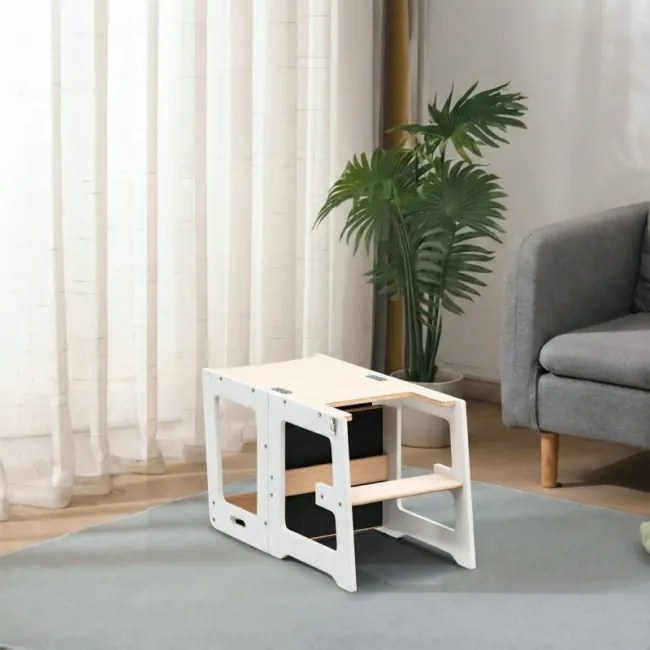 Učiaca veža 3v1 Mooby 35 naturálna / biela