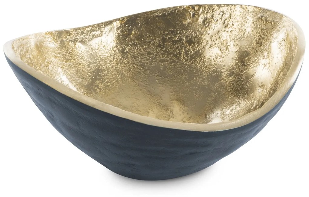 DEKORAČNÁ KOVOVÁ MISKA PEDRO1 (11) 16X16X8CM TMAVOMODRÁ