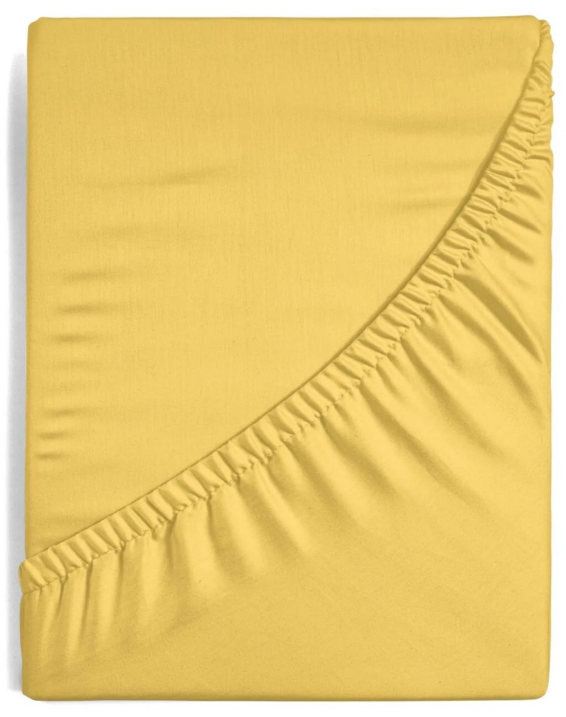 JERSEY PRESTIERADLO 200X220 CM, VÝŠKA 30 CM HORČICOVÉ