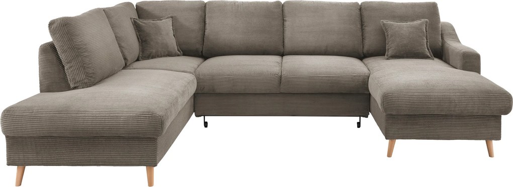 XXXLutz SEDACIA SÚPRAVA, textil, sivohnedá P & B - Sedačky - 002310004998