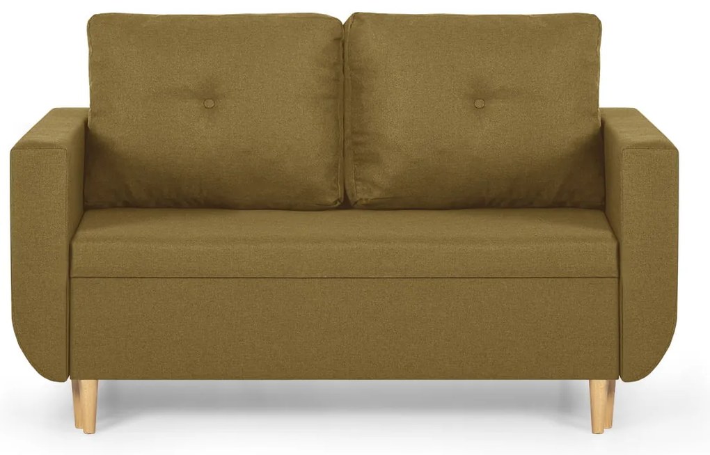 Pohovka pre 2 osoby s funkciou spania DORIS Horčica