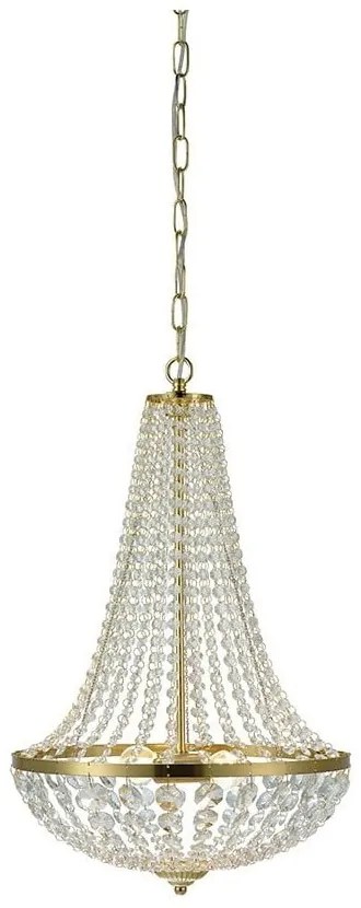 Závesné svietidlo v mosadznej farbe Markslöjd Granso, ⌀ 40 cm