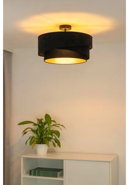 Duolla - Prisadený luster KOBO 1xE27/15W/230V pr. 45 cm čierna