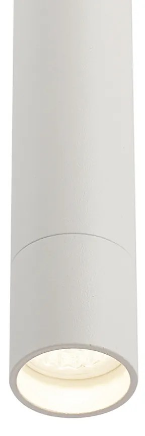 Moderný koľajnicový systém s 6 bodovými svetlami a 4 závesnými svetlami biely 1-fázový - Slimline Uzzy Keno