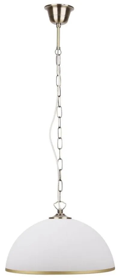 Luster na reťazi SUGAR 1xE27/60W/230V biela/zlatá