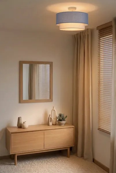 BRILAGI - LED prisadený luster BOHO ECO 1xE27/10W/230V priemer 40 cm modrá/krémová