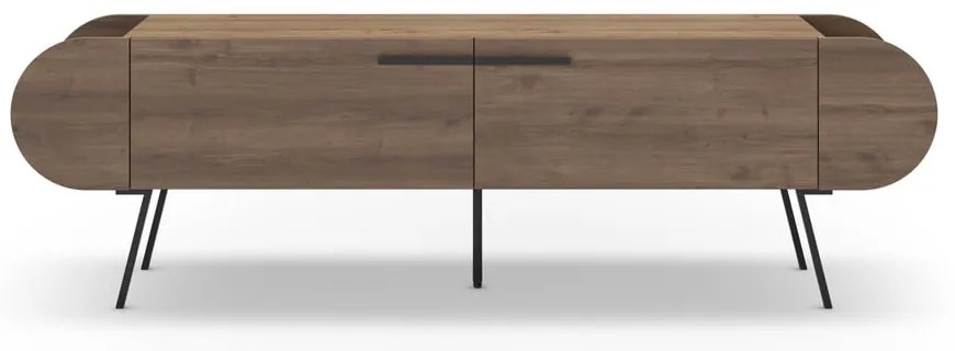 TV stolík v dekore orecha v prírodnej farbe 195x57 cm Saluso – Marckeric