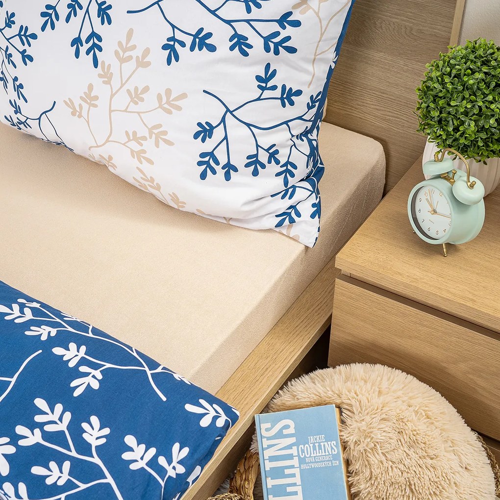 4Home froté prestieradlo béžová, 180 x 200 cm