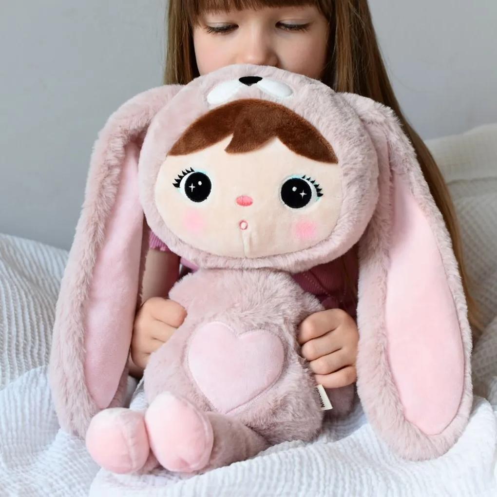 Bábika králík ružový s menom Ela