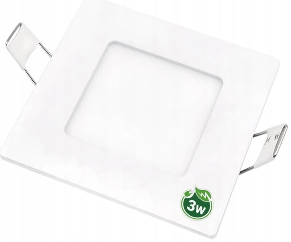 BERGE LED panel čtvorcový 90x90x15mm vstavaný - SANAN 2835 - 3W - 230V - 200Lm - teplá biela