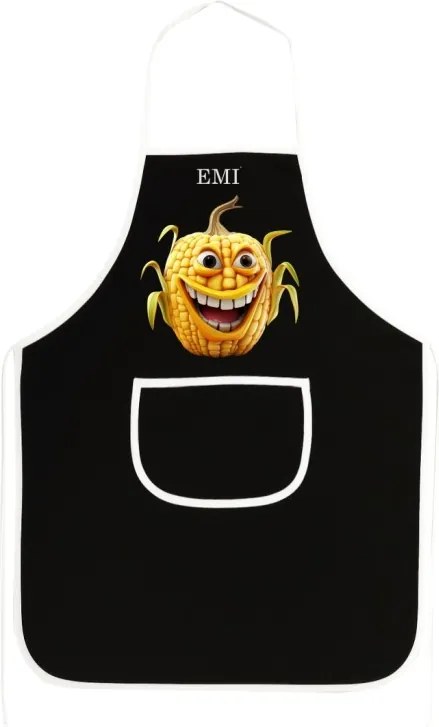 Kuchynská zástera Corny EMI, čierna