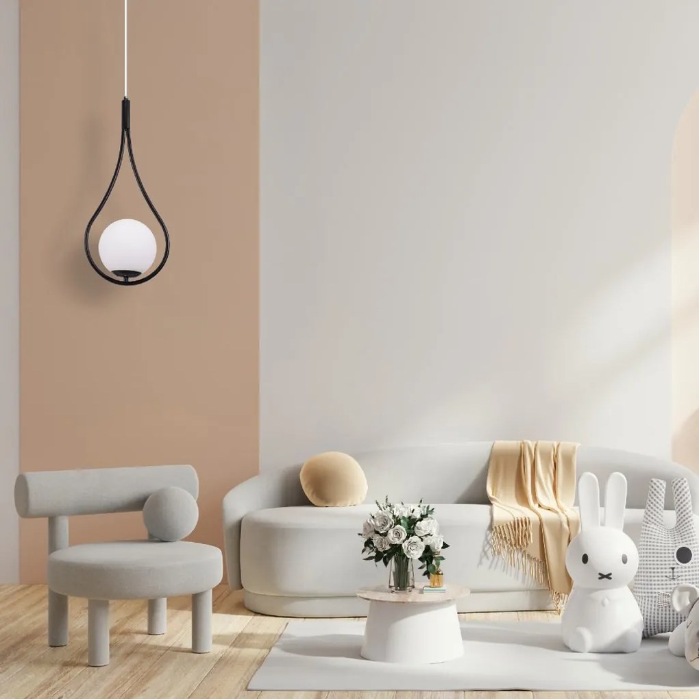 Toolight Toolight, stropné osvetlenie 1xE27 G111-1W, čierna, OSW-09736