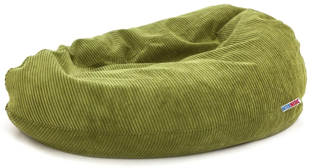Mega Sako – veľký sedací vak z manšestru, 135 cm výška, 340 l výplň, prispôsobivý tvar, na relax aj prácu, dostupný vo farbách Farba: SZ20 - zelený