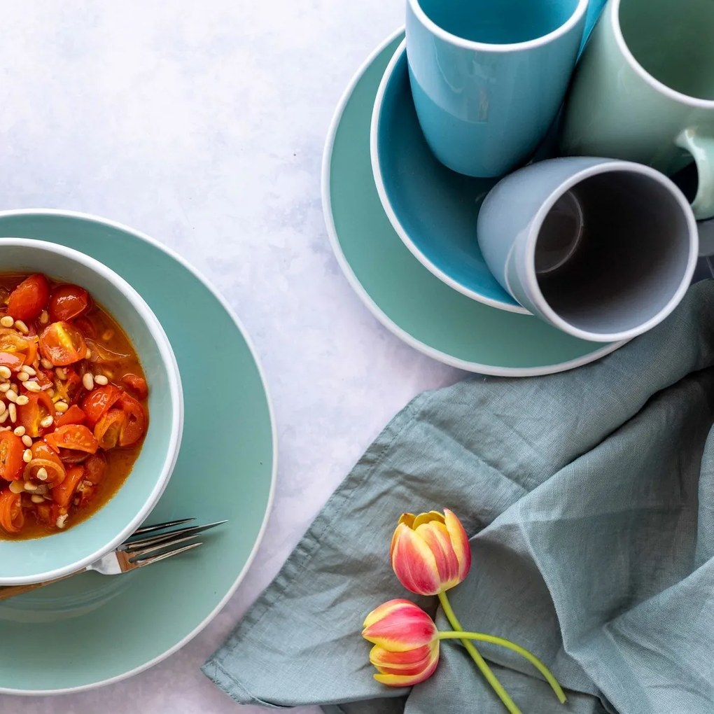 Mäser Jedálenská súprava riadu 24 ks ELISSA – modrá lesk