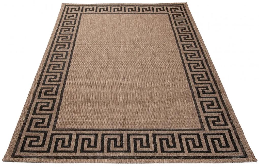 Šnúrkový koberec Lux coffe/čierny Veľkosť: 140x200cm