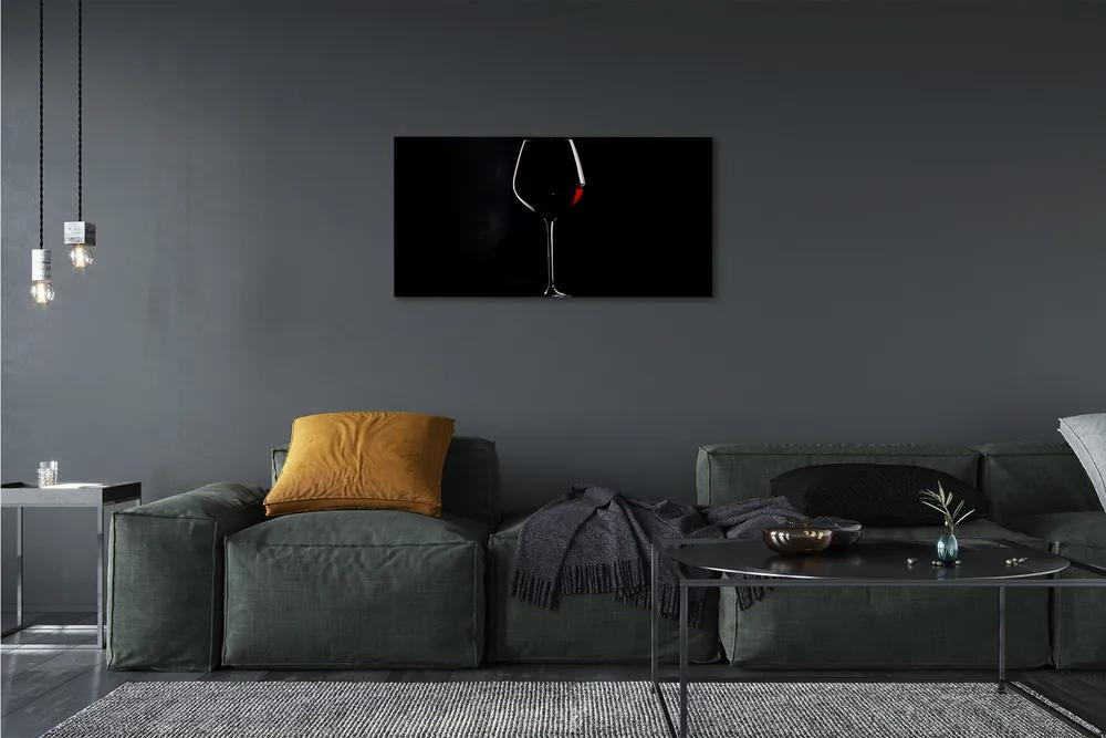 Obraz canvas Čierne pozadie s pohárom vína 120x60 cm