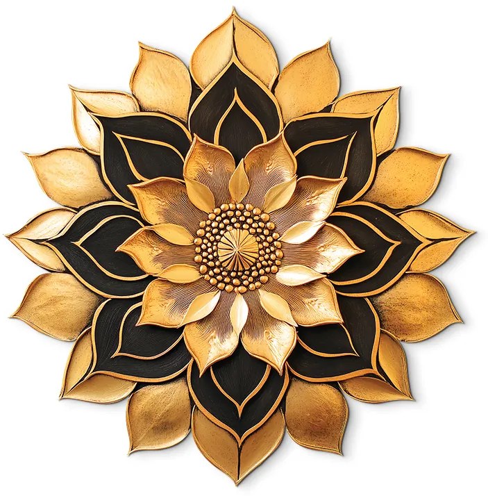 drevko | Kvetinová mandala Zlatý dotyk 45 x 445 cm
