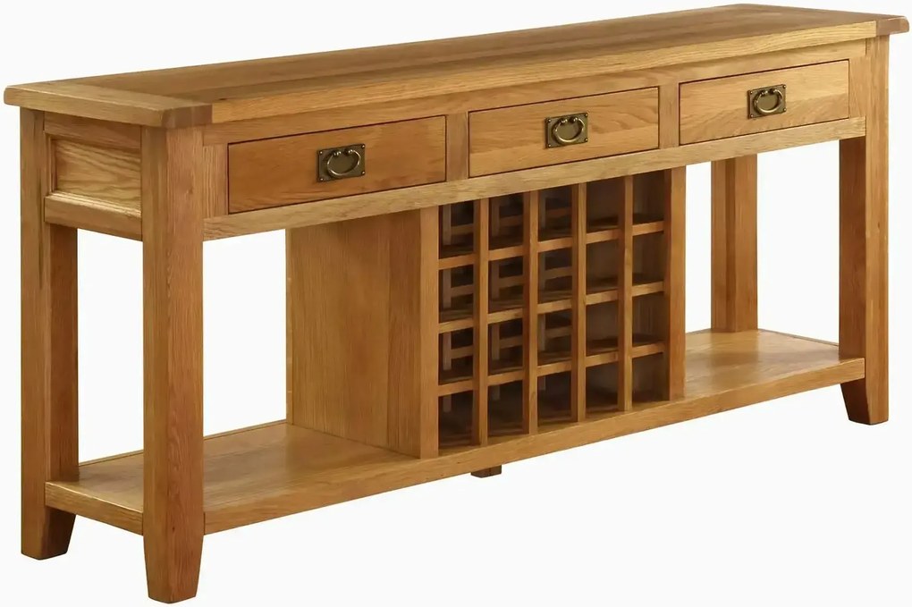Komoda na víno so zásuvkami a policami, 180x45x83 cm