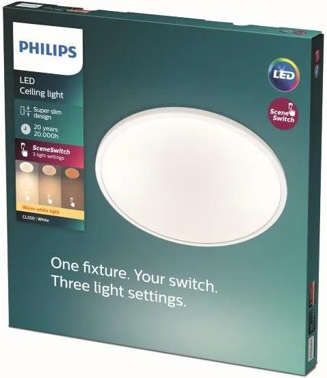 Philips Clear LED CL550 stropné svietidlo 250mm 15W/1300lm 2700K SceneSwitch