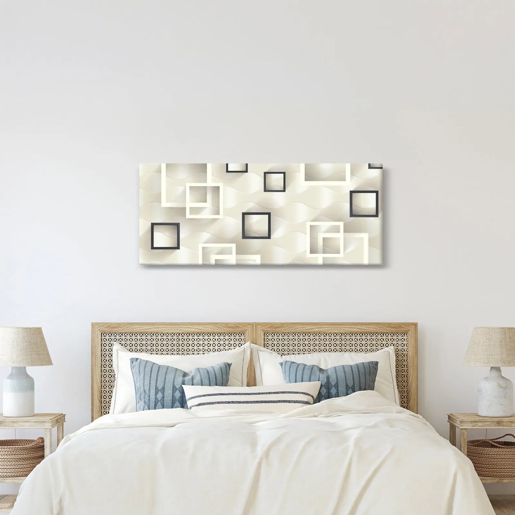 Geometrický abstraktný obraz (120x50 cm)