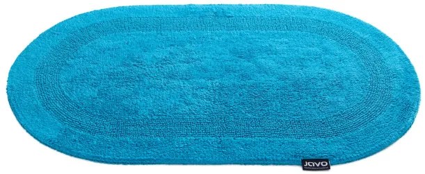 Kúpeľňový koberček Javo Cotton svetlotyrkysový ovál