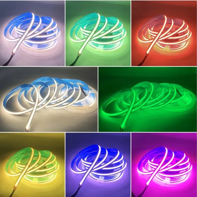 BERGE LED pásik RGB Neon COB 12V - 450D - 15W/m - IP20 - 50m