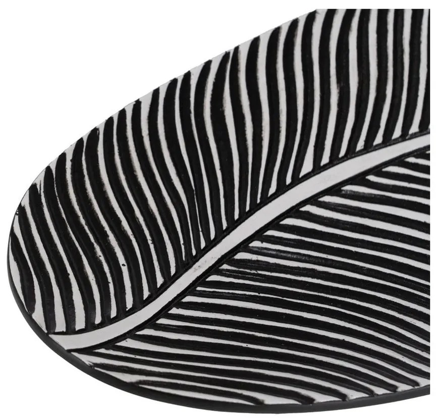 Dekoratívna tácka z polyresínu 16x37 cm B&W – Ixia