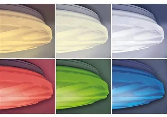 Solight LED smart stropné svietidlo Wave, 30W, 2300lm, wifi, RGB + CCT, diaľkové ovládanie