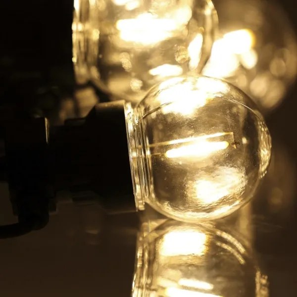 Retlux - LED Vonkajšia dekoratívna reťaz GIRLANDA G45 10xE27/230V 8m IP44 teplá biela