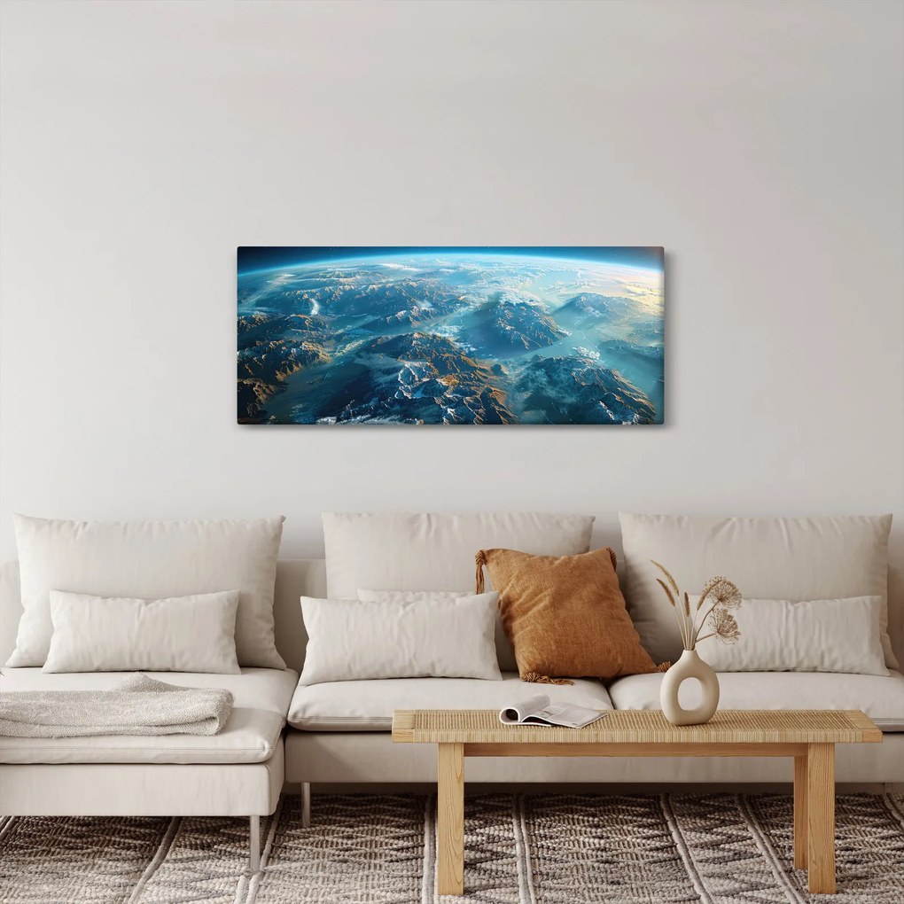 Obraz - Pohľad z vesmíru (120x50 cm)