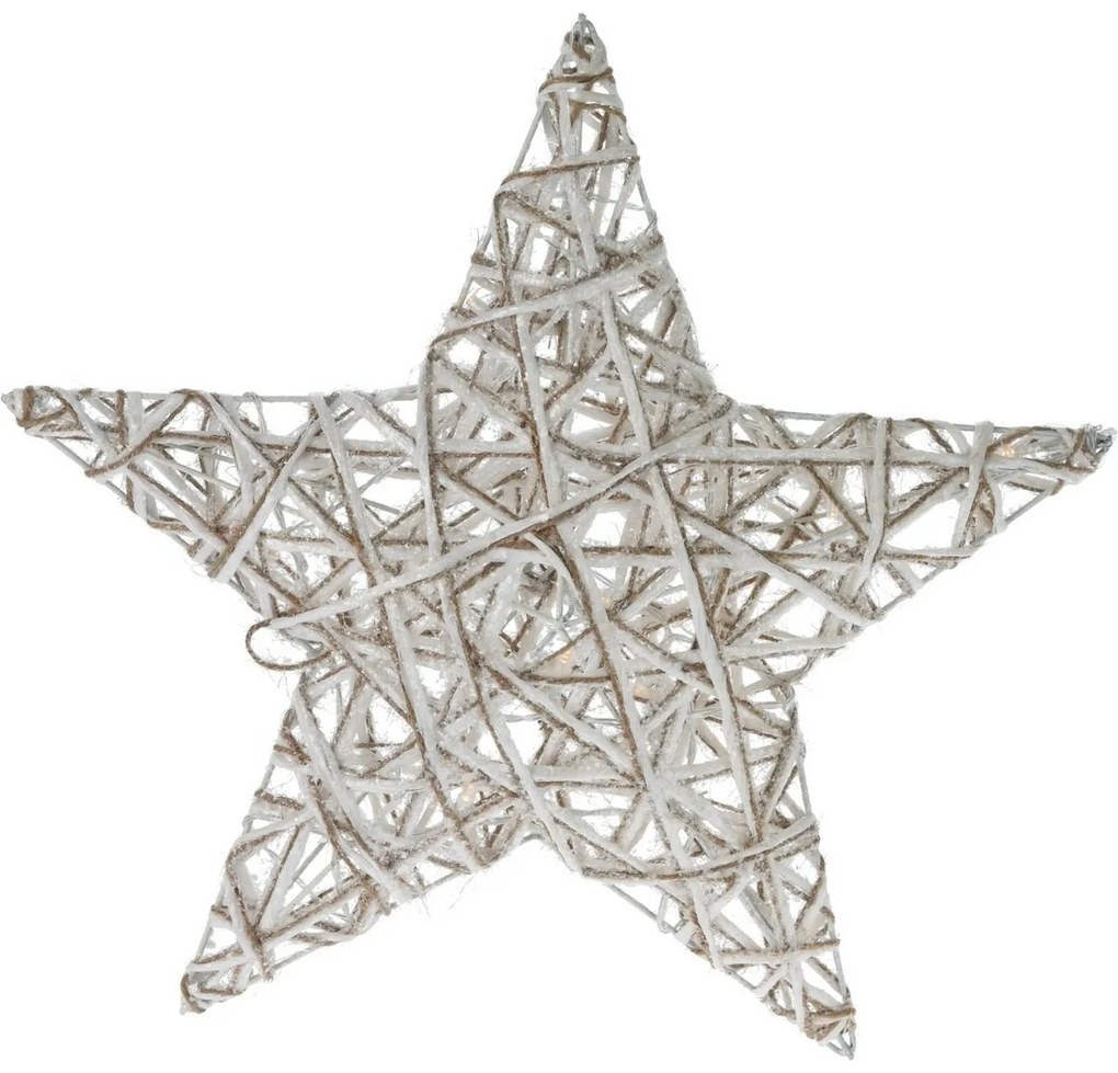 Vianočná LED hviezda Greyse sivá, 40 cm